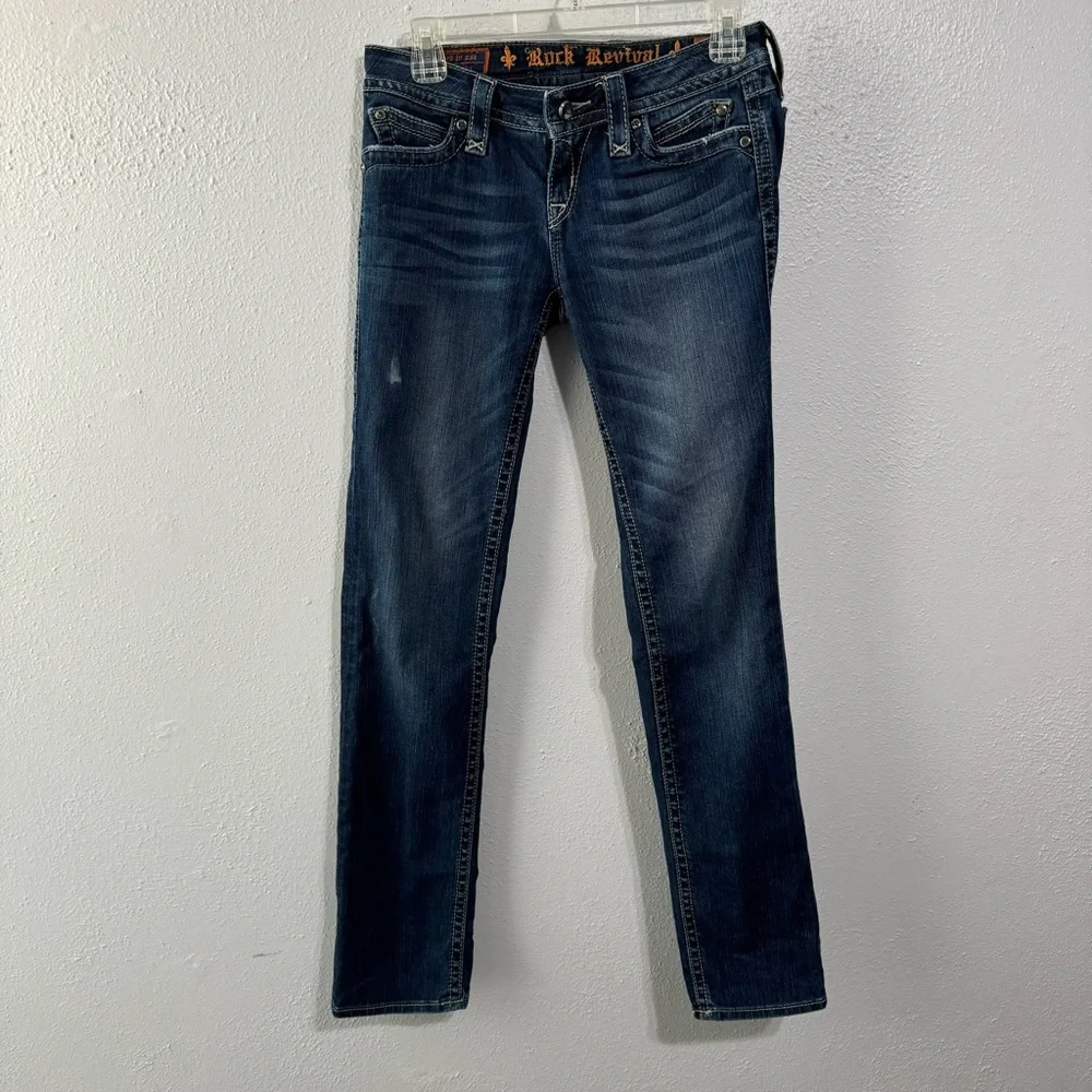 Rock Revival Elena straight leg Jean dark wash size 26 - Picture 8 of 8